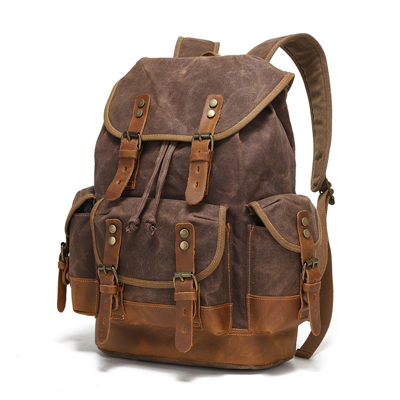 Women's & Men's Gymnastic Valise Waxed Canvas Waterproof Computer Backpacks