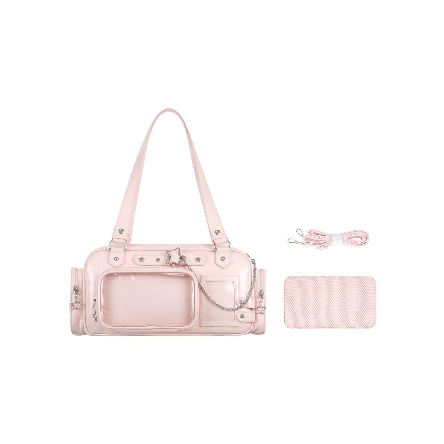 Women's Cartoon Doll Transparent Daily Snacks Sugar Star Underarm Bag