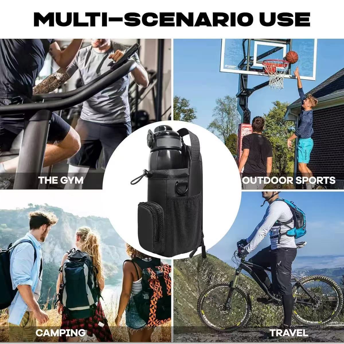 Special Kettle With Magnet Water Cup Strong Suction Sports Satchel, Hanging Bag