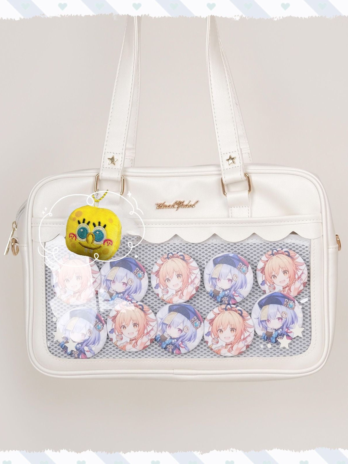 Minority Transparent Bar Badge Millet Cute Out Bags