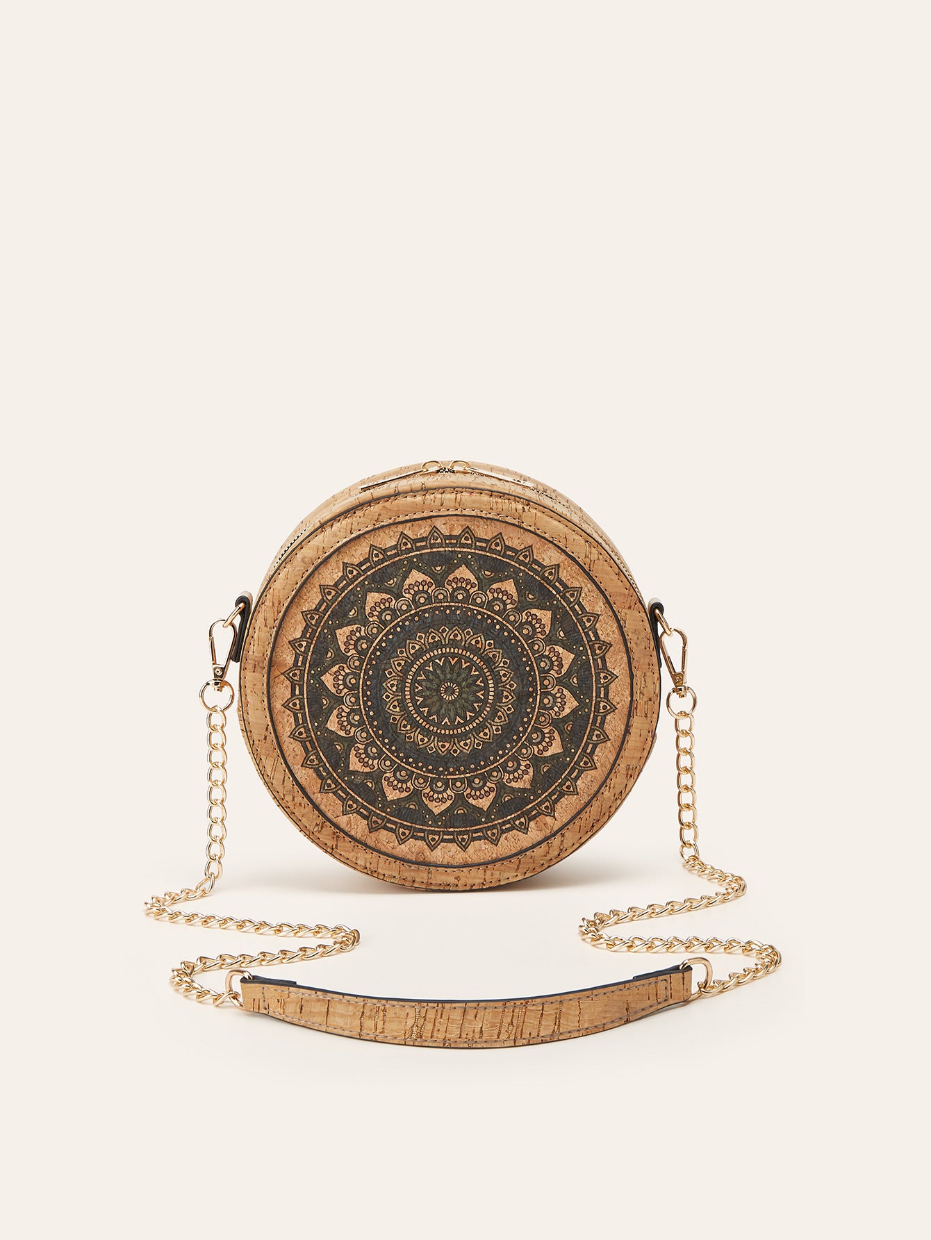 Women's Bohemian Retro Cork Ethnic Style Oval Chain Bags