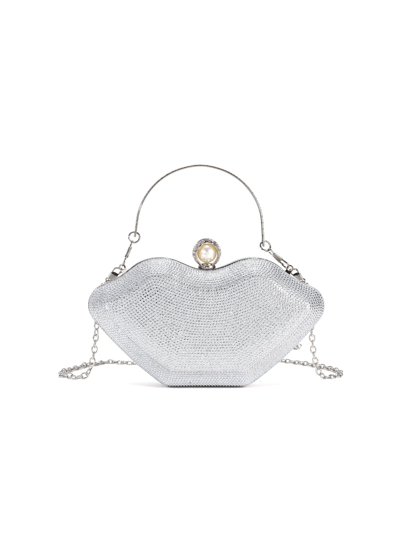 Shiny Rhinestone Lips Personalized Party Funny Valentine's Day Nightclub Dinner Bag