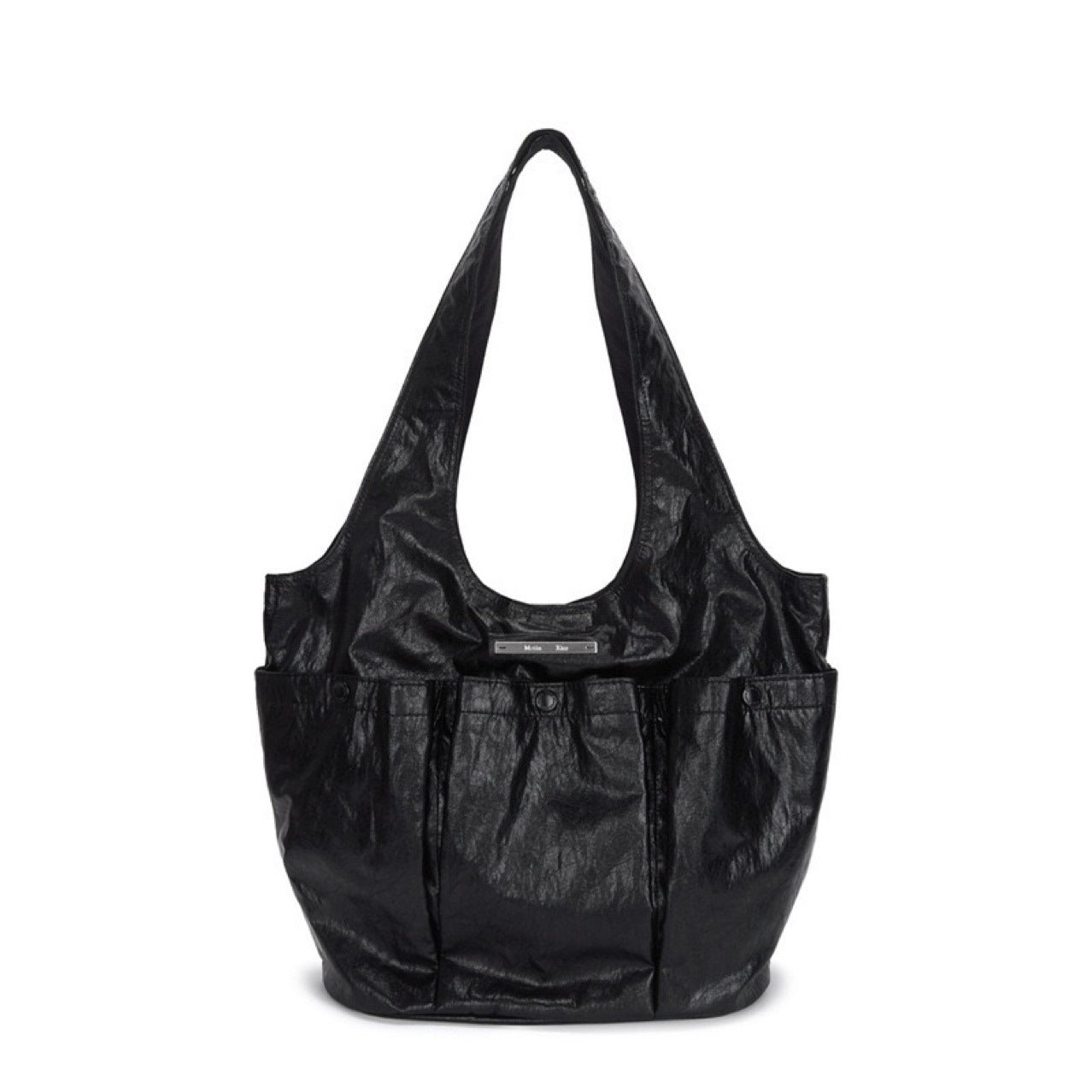 Pleated Double Pocket Korean Style Commuter Underarm Women's Shoulder Bag