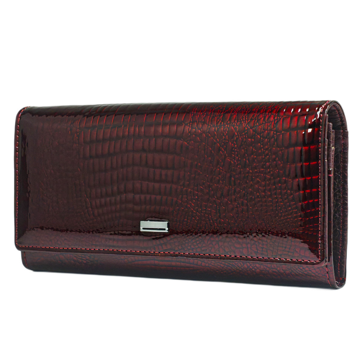 Women's Genuine Leather Magnetic Snap Multifunctional Large Capacity First Layer Long Ladies Wallet
