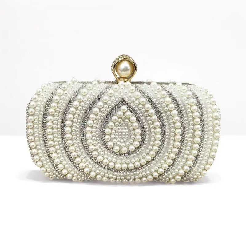 Women's Pearl Fashion Wedding Vintage White Cheongsam Bags