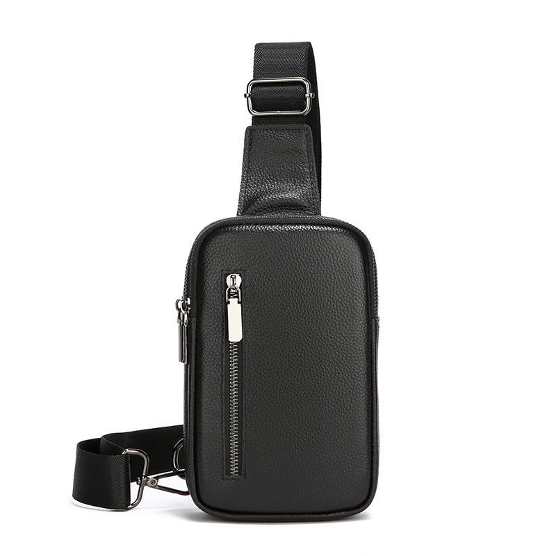 Men's Genuine Leather Soft First Layer Cowhide Men's Chest Bag