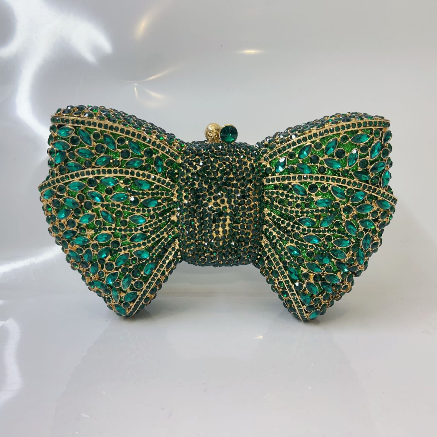 Women's Bow Diamond Hollow Full Clutch Banquet Evening Bags