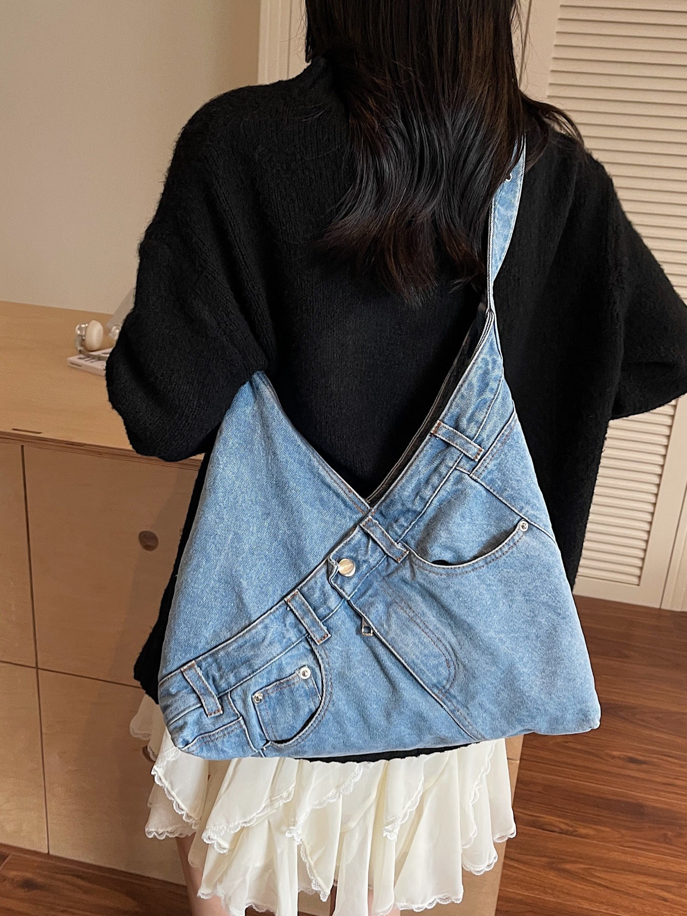 Korean Style Trendy Denim Female Fashion Women's Shoulder Bag