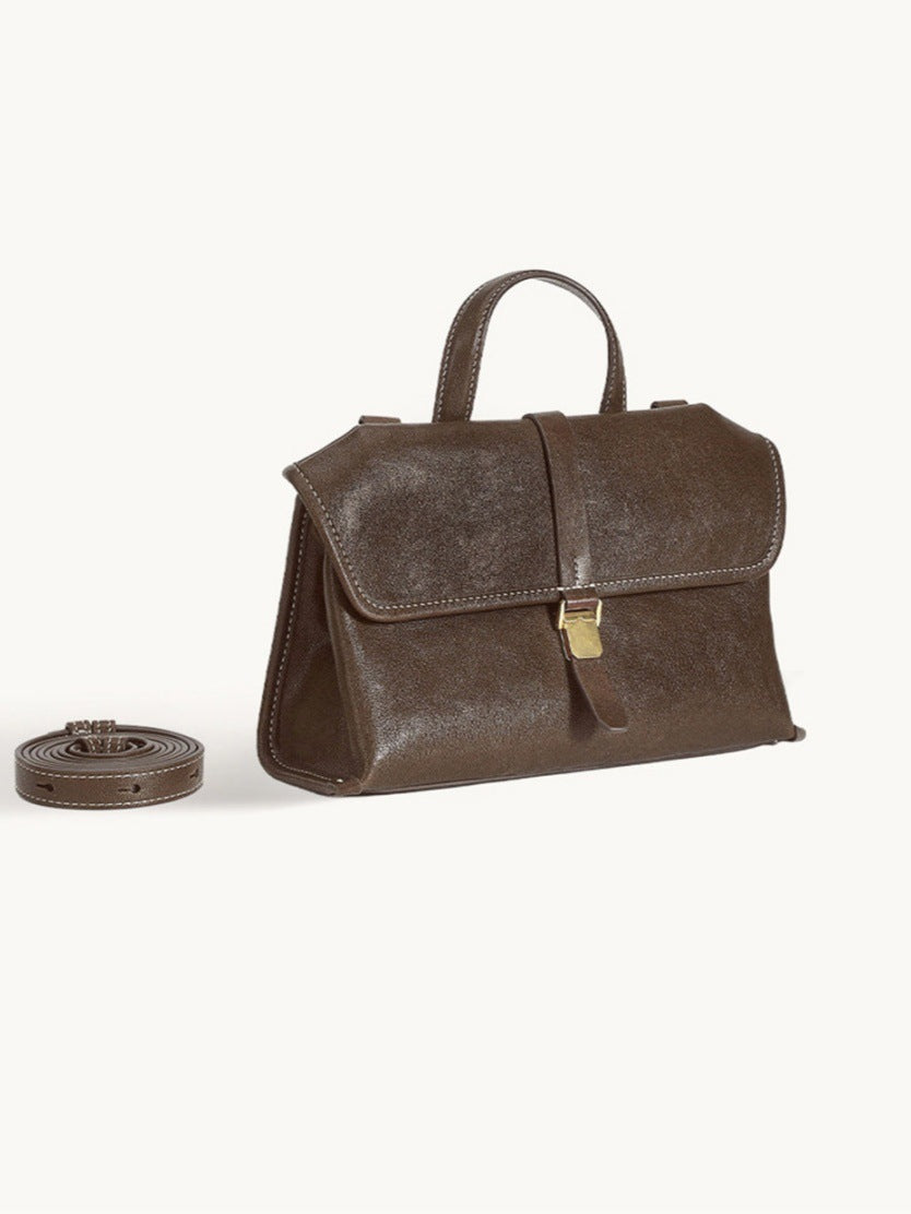Niche Vegetable Tanned Traveling Portable Vintage Women's Messenger Bag