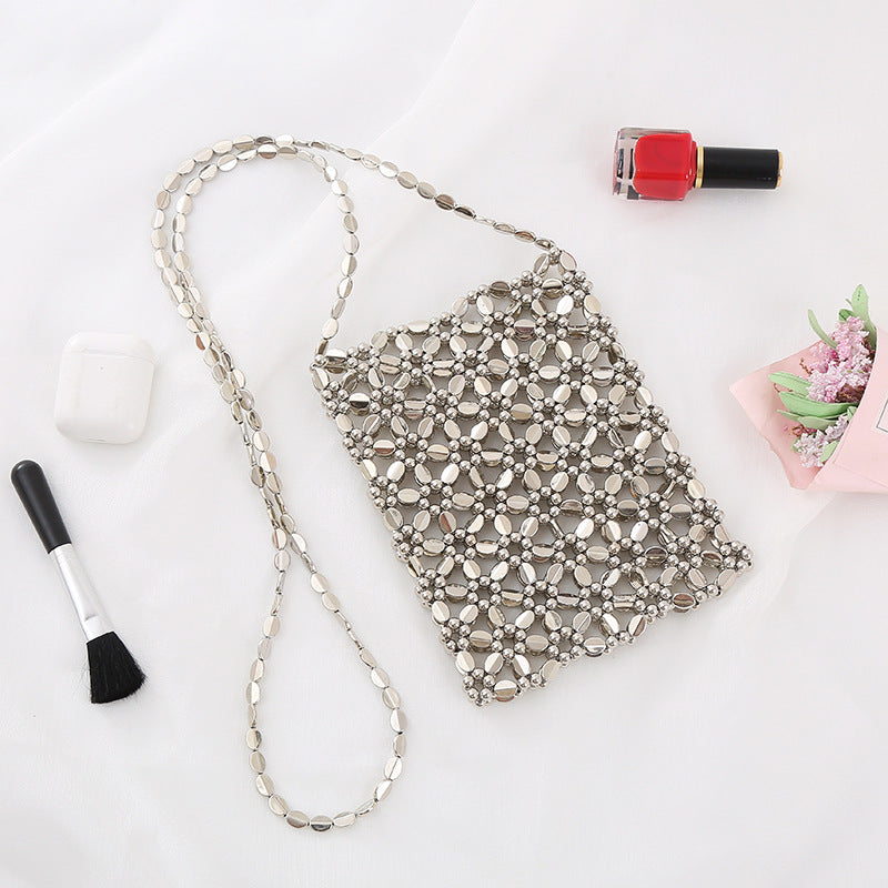Women's Mini Pearl Pouch Design Hand-woven Beads Bags