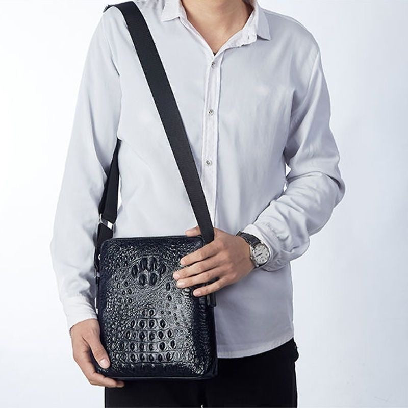 Slouchy Men's Cowhide Leather Fashion Pannier Men's Messenger Bags