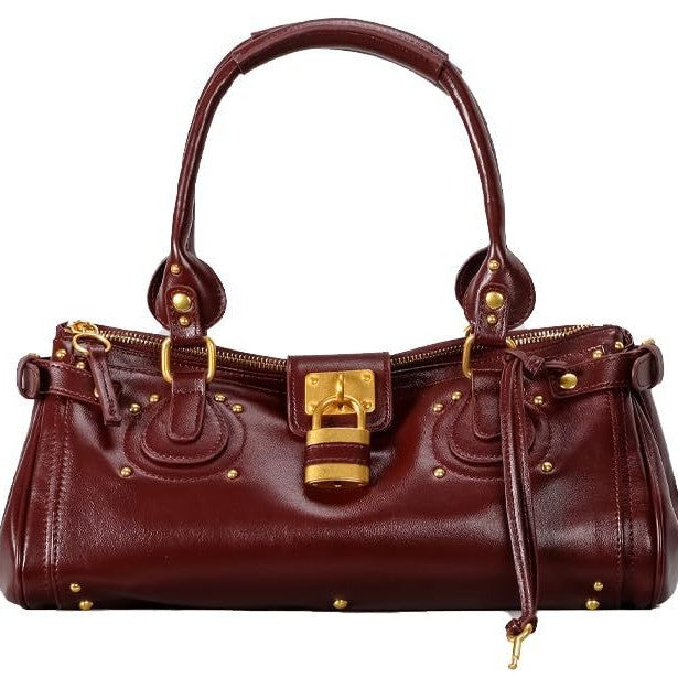Women's Fashion Portable Retro Rivet Head Trendy Lock