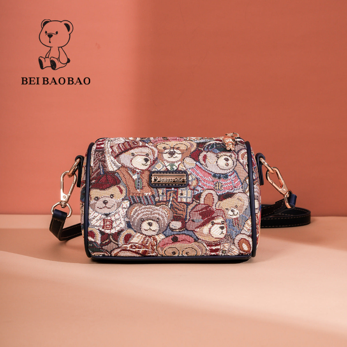 Women's Source Fresh Sweet Victory Bear Simple Women's Messenger Bag