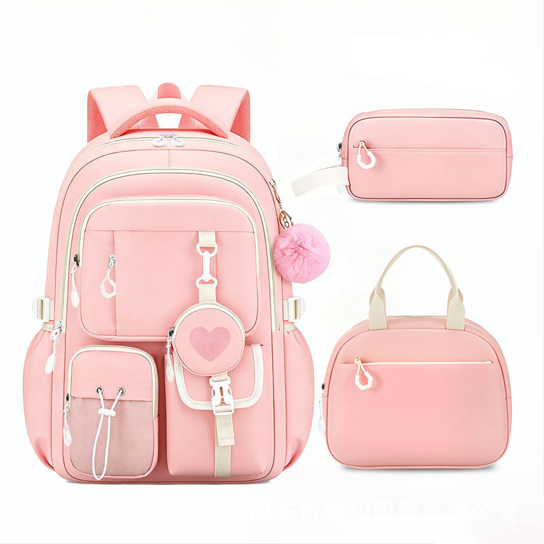 Burden Alleviation Large Capacity Love Three-piece Backpacks