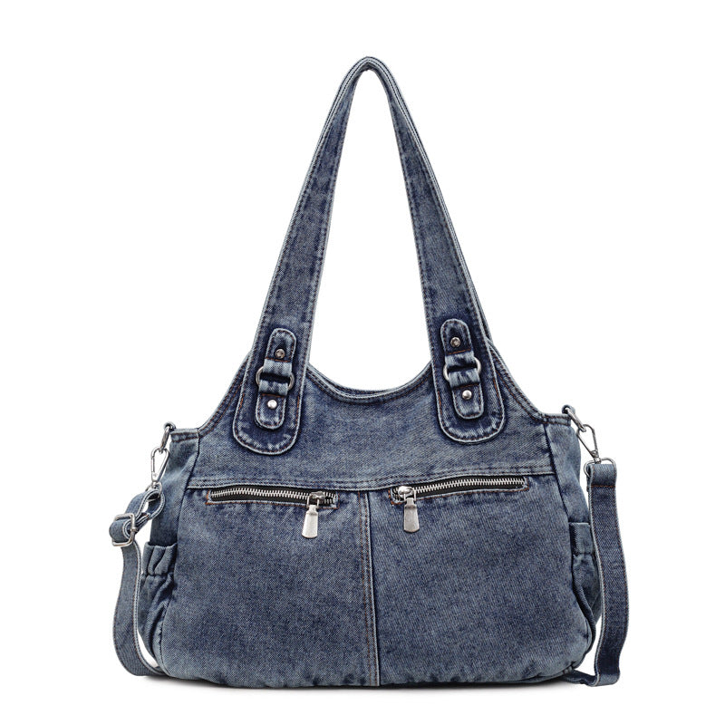 Women's Denim Stylish Large Capacity Commuter Portable Women's Shoulder Bag