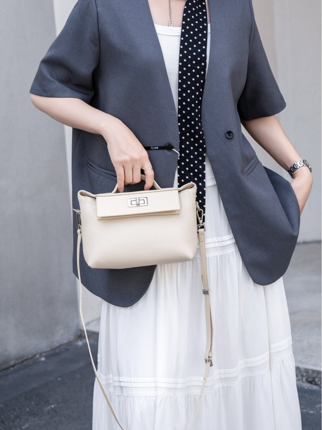 Women's First Layer Cowhide Kelly Versatile Fashion Women's Shoulder Bag