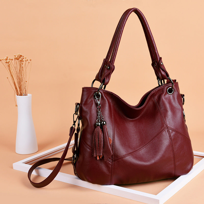 Women's Large Fashion Mom Fan Capacity Soft Leather Women's Messenger Bag