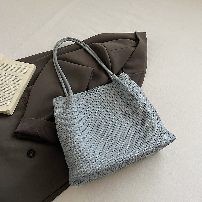 Women's Woven Style Trend Fashion Spring Western Simple Large Capacity Women's Shoulder Bag