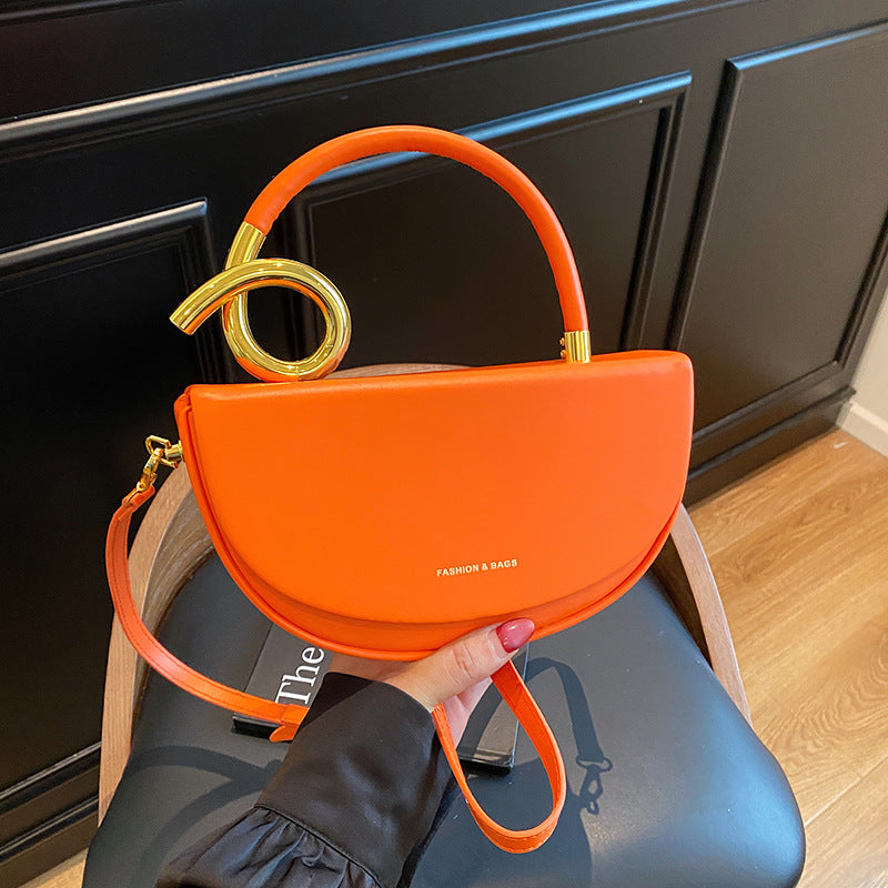 Women's Fashion Trendy Saddle Texture Underarm Leisure Shoulder Bags