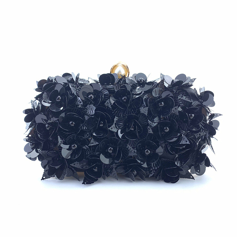 Women's Gradient Flower Sequined Clutch Party Dress Bags