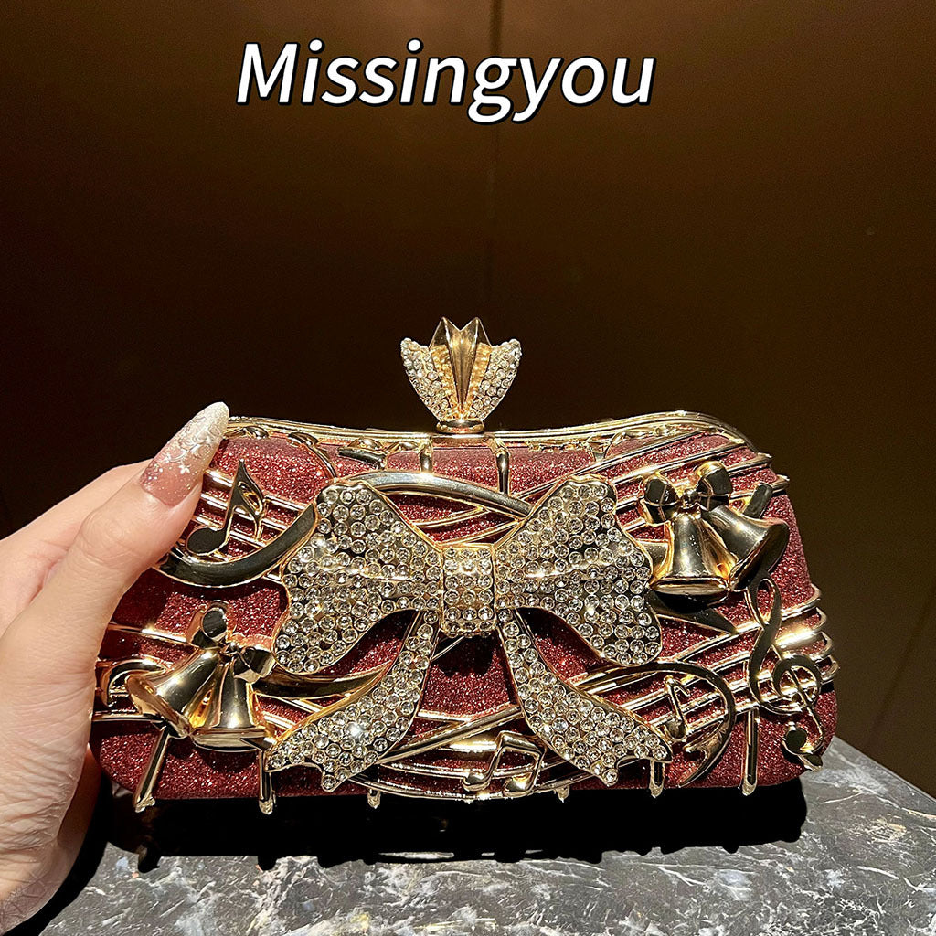 Fashion Banquet Dress Garment Delicate Diamond Clutch Versatile Dinner Bag