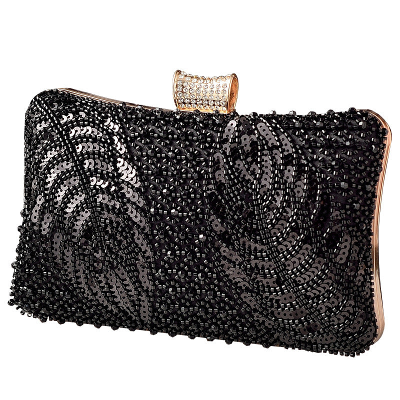 Shiny Diamond Temperament Banquet Full Clutch Fashion Pearl Embroidery Dress Dinner Bag