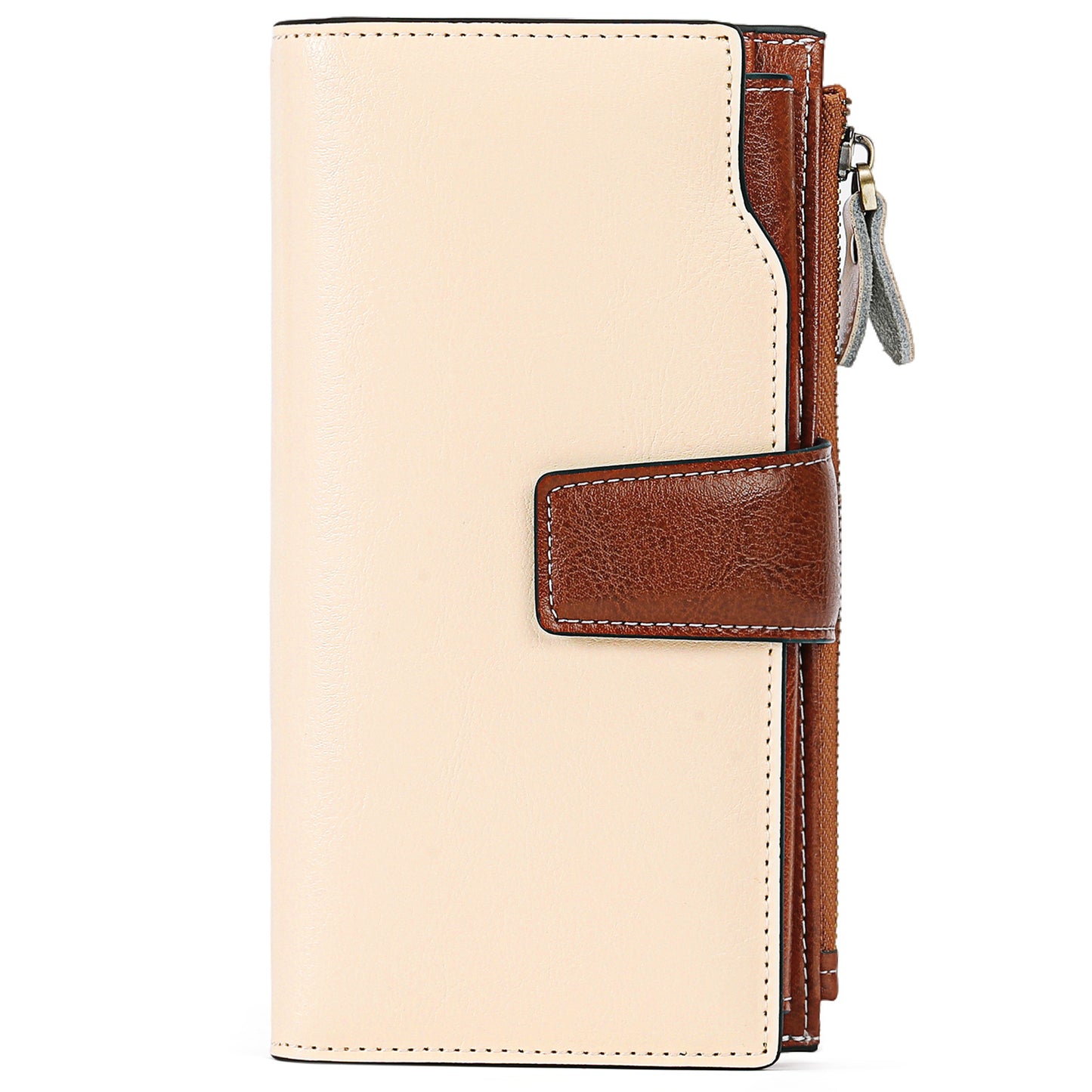 Women's Korean Style Oil Wax Leather Multiple Slots Ladies Wallet