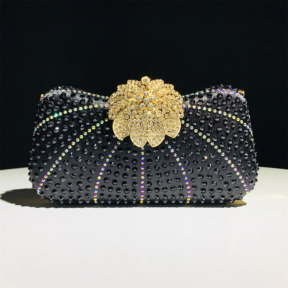Women's Light Luxury Fashion Rhinestone Portable Chain Dress Bags