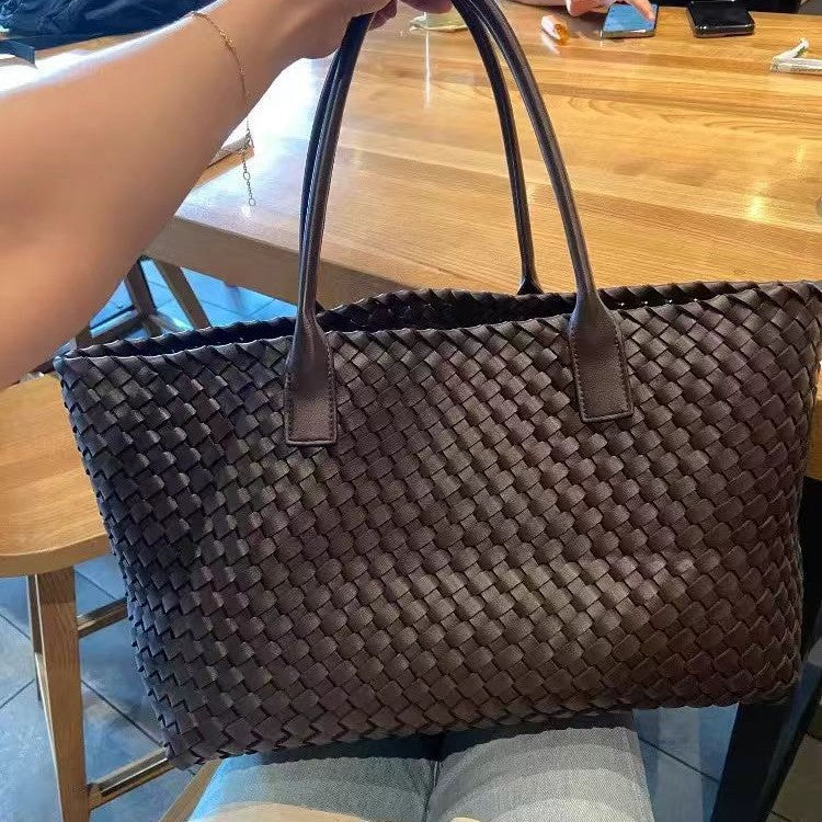 Design Fashion Big Summer Simple Large Capacity Woven Women's Shoulder Bag