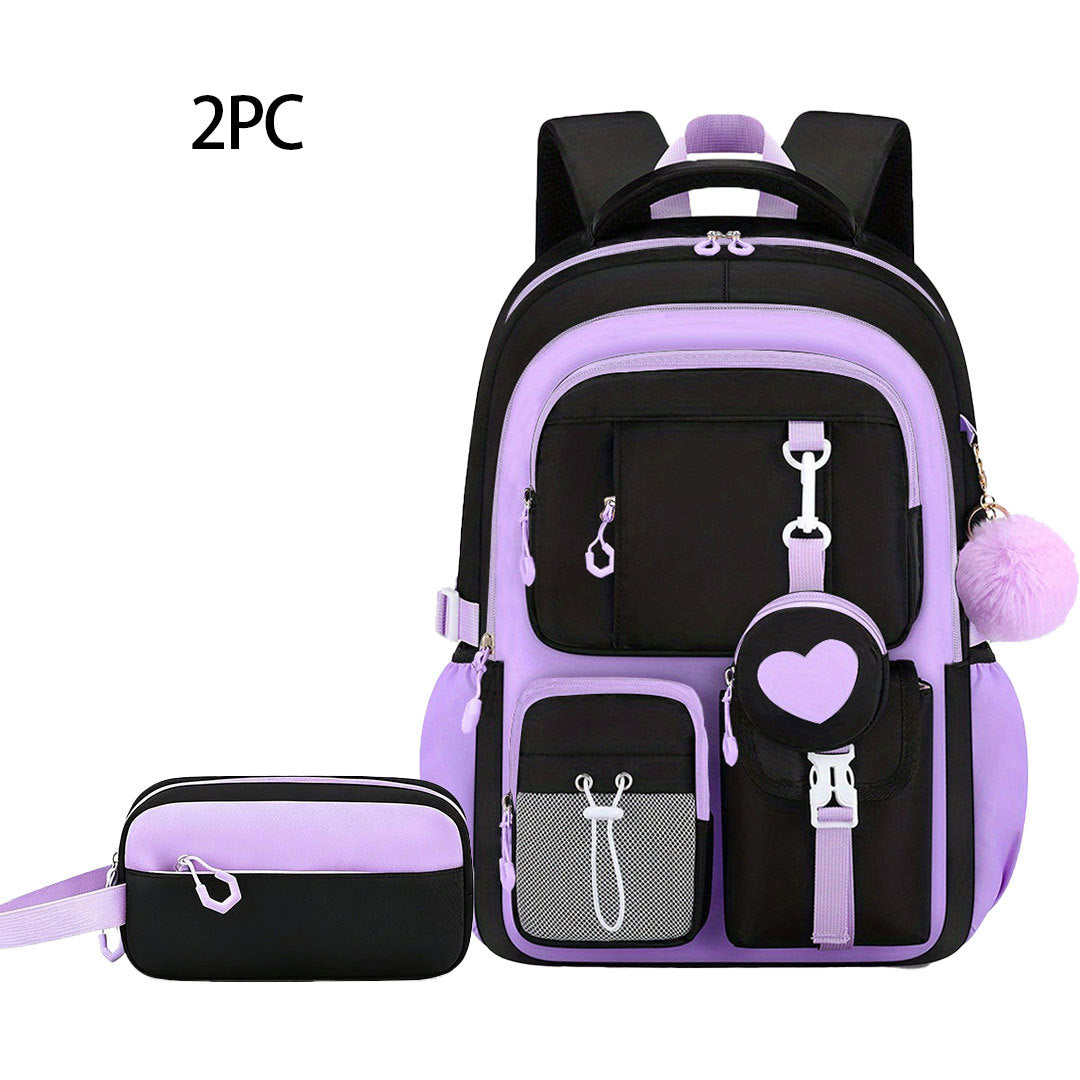 Burden Alleviation Large Capacity Love Three-piece Backpacks
