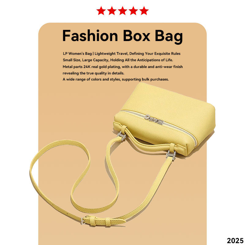 Women's Lunch Box Genuine Leather Portable Pouch Light Women's Shoulder Bag
