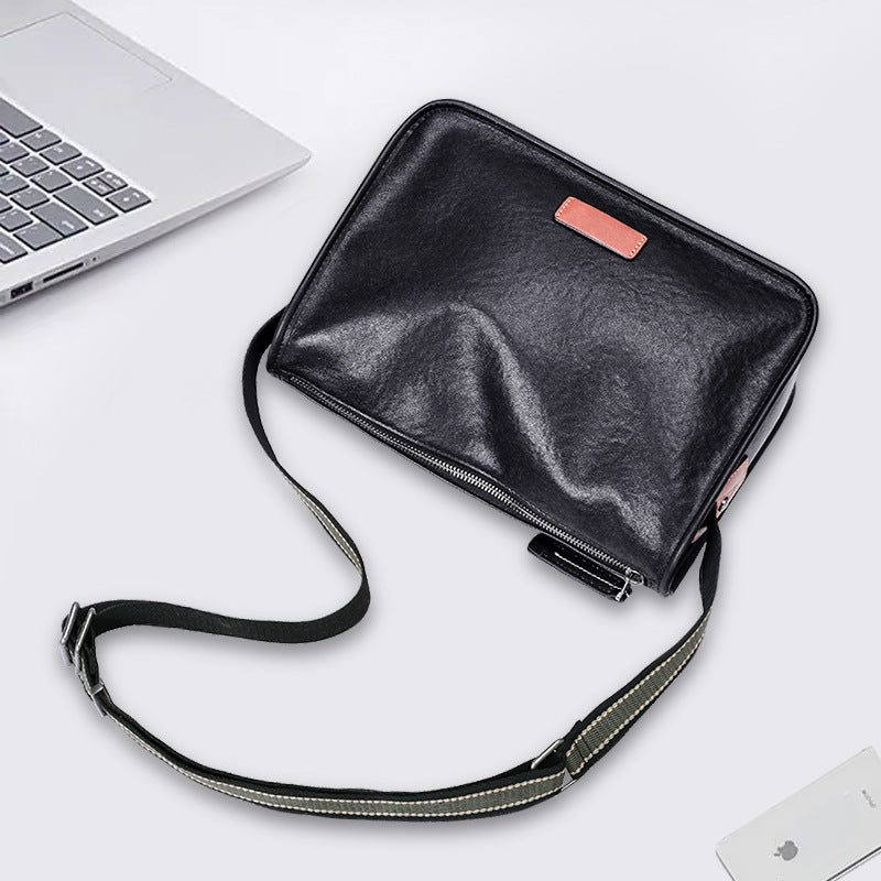Men's Business Leather Fashion First Layer Cowhide Men's Shoulder Bag