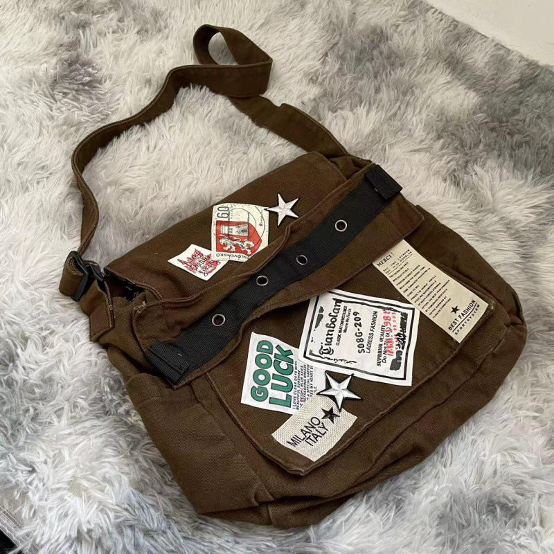 Autumn American Campus Hot Patch Distressed Bags