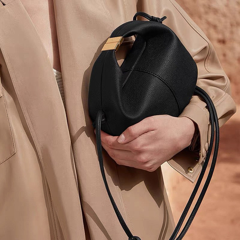 Lunch French Niche Leather Portable Dumpling Women's Messenger Bag