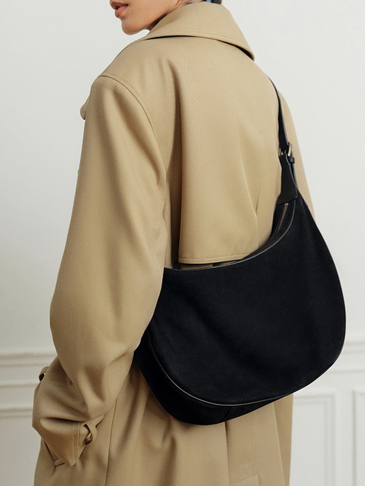Vegetable Tanned Matte Leather Selenodont One Genuine Women's Shoulder Bag