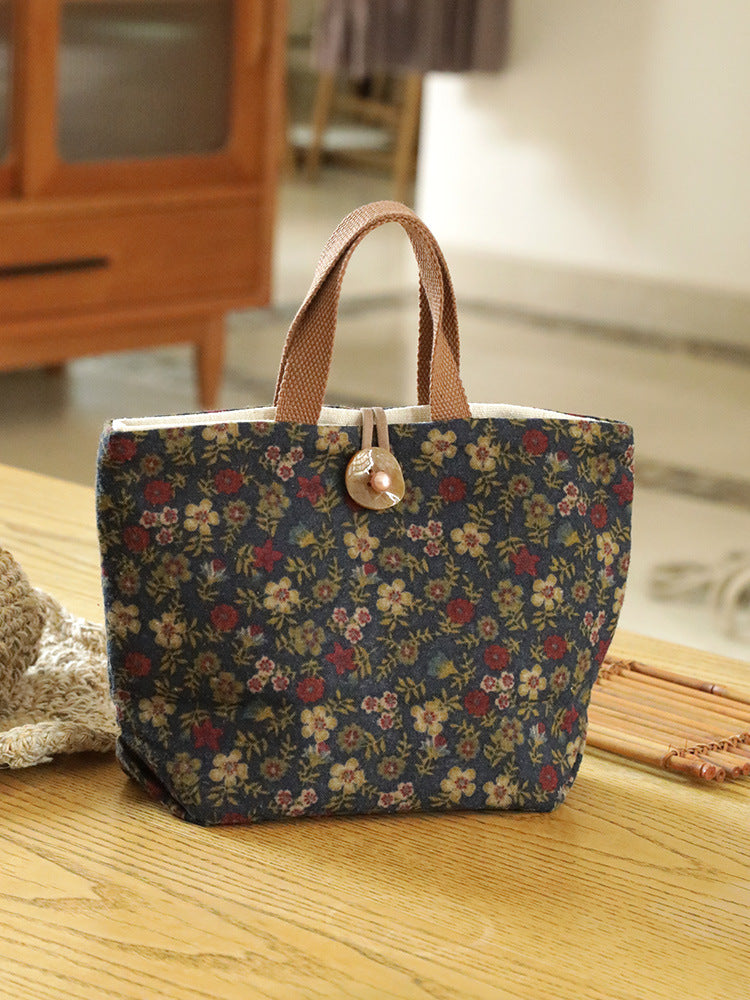 Women's Hand Niche Portable Printing Style Simple Women's Handbag