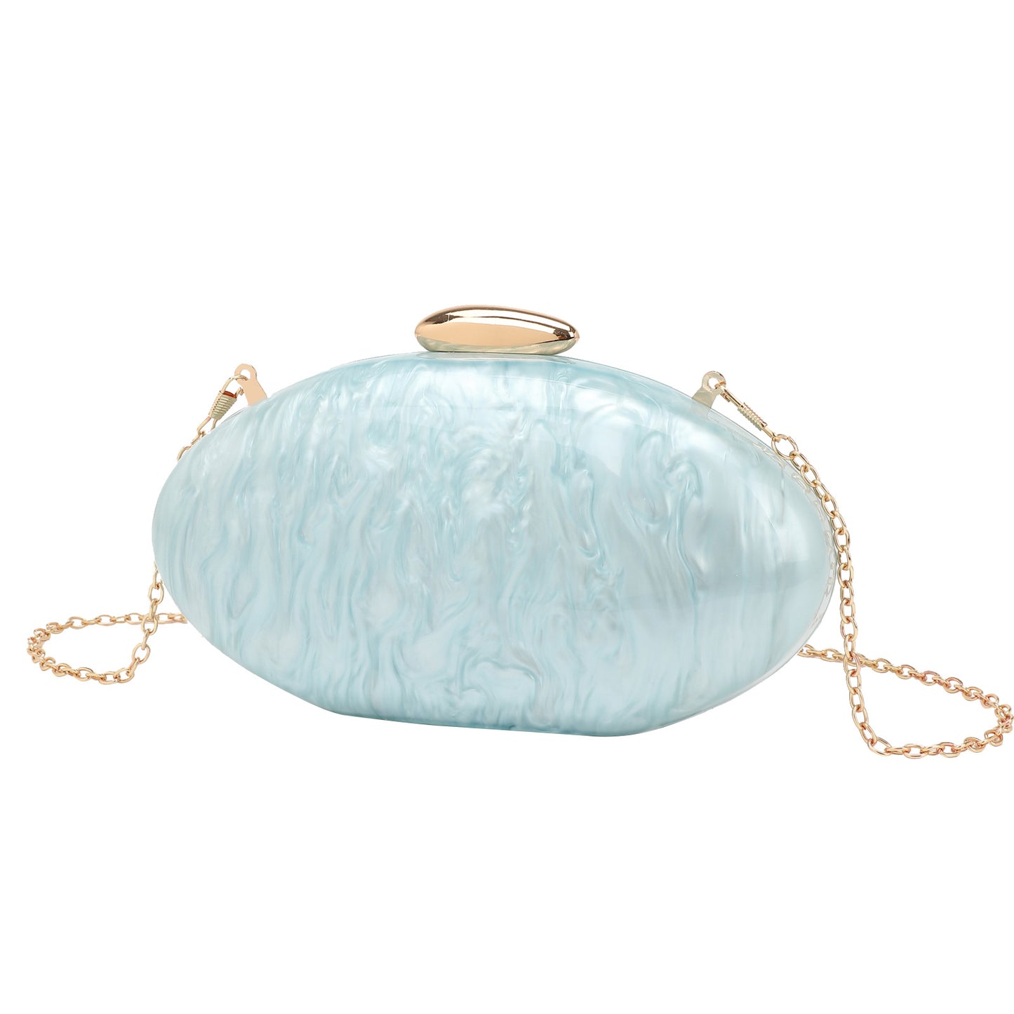 Women's Oval Shell Goose Egg Acrylic Fashion Dinner Bag
