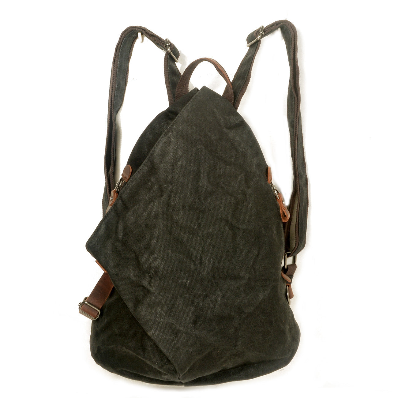 Men's Tooling Retro Military Style Waterproof Rucksack Cotton Canvas Large Leisure Backpack
