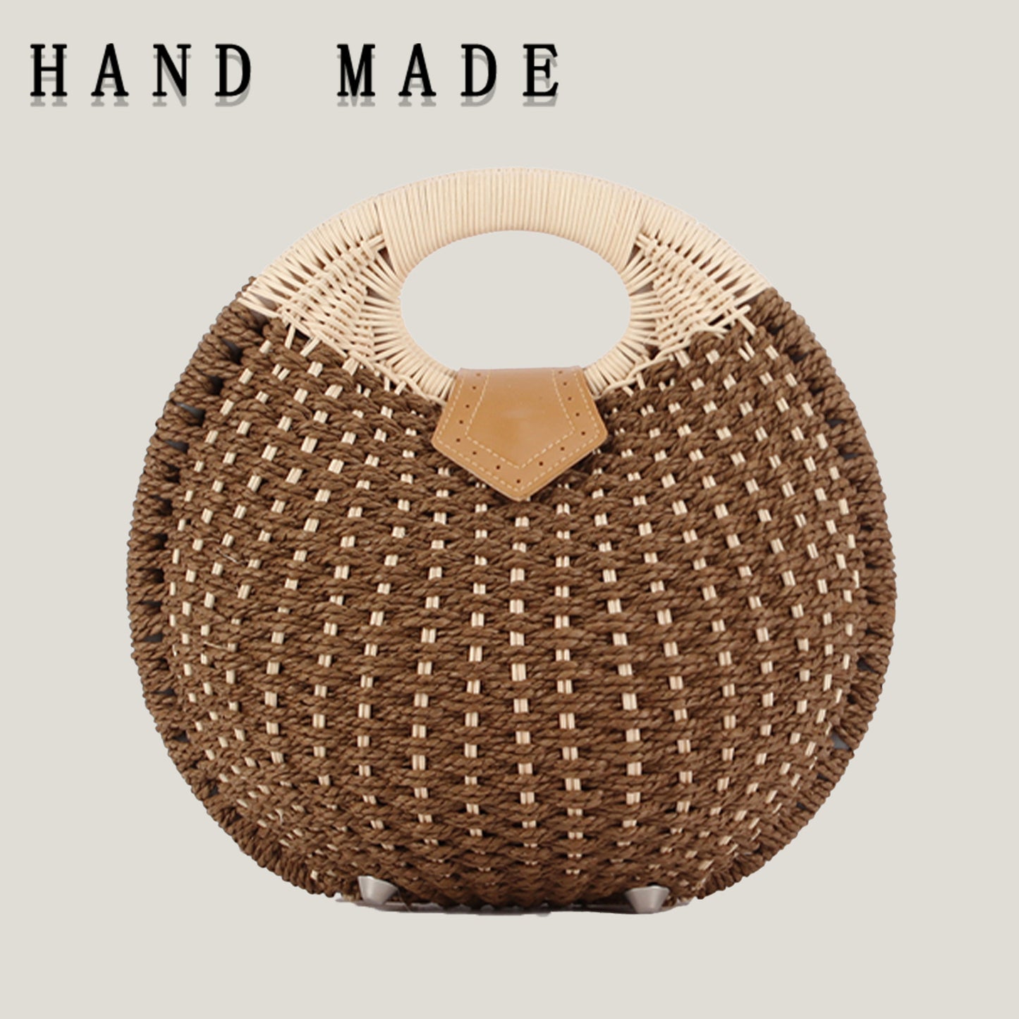 Women's Fashion Shell Cute Personality Rattan Weave Paper String Bags