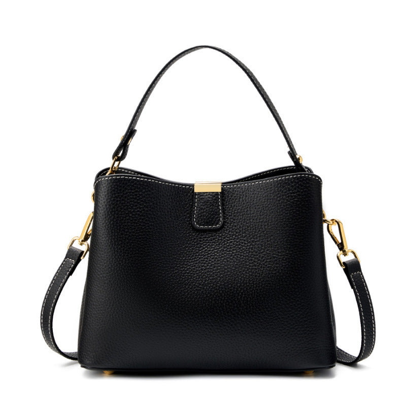 First Layer Cowhide Trendy Simple Genuine Women's Handbag