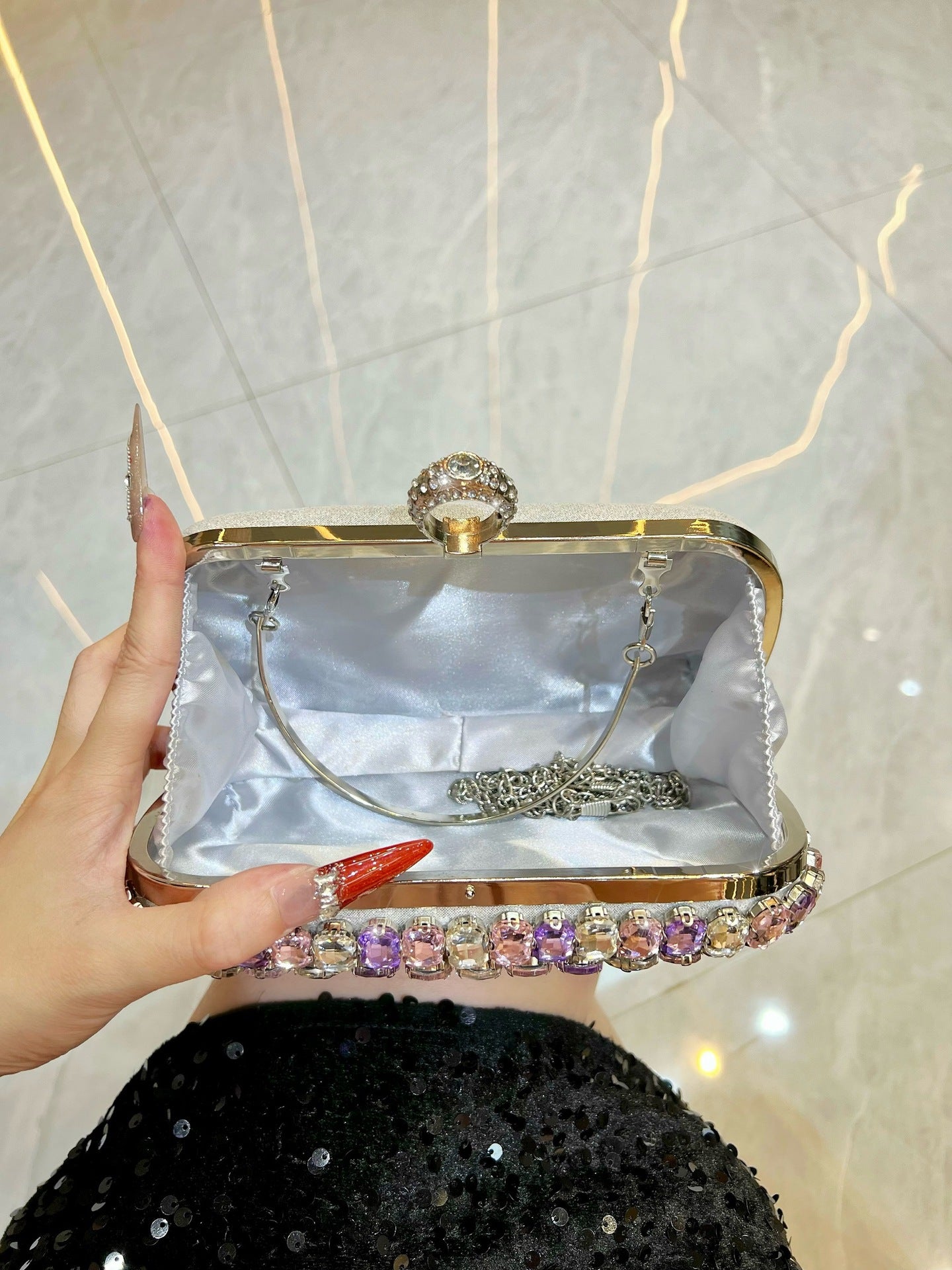 High-grade Rhinestone Affordable Luxury Fashion Banquet Dinner Bag