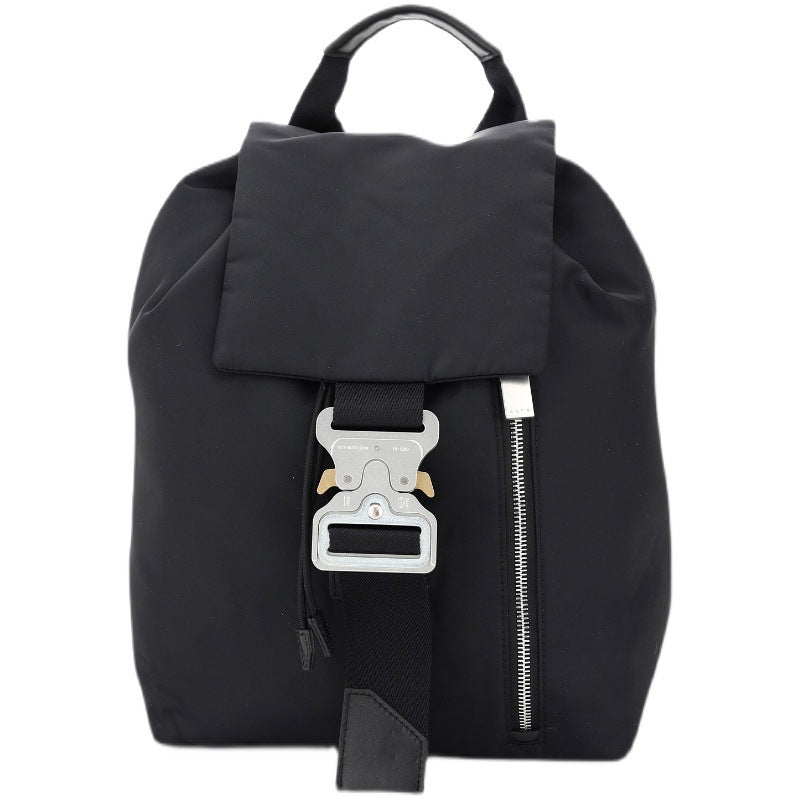 Women's & Men's Upgrade Black Nylon Function Couple Fashion Leisure Backpack