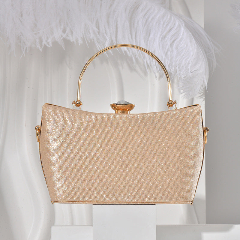 Women's Exquisite Diamond French Classic Style Fashion Dinner Bag