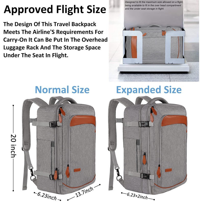 Men's Waterproof Computer Large Capacity Gray Business Leisure Backpack