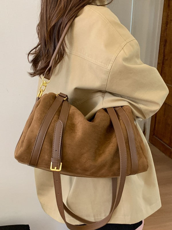 Super Popular Suede Boston Winter Korean Style Bags