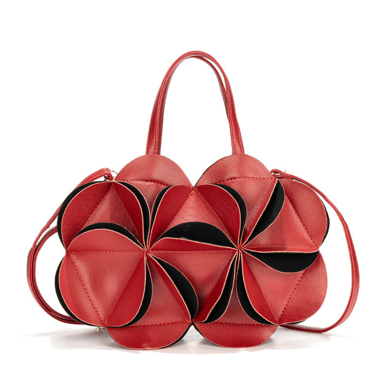 Women's Flower-shaped Creative Cute Pleated Korean Style Women's Messenger Bag