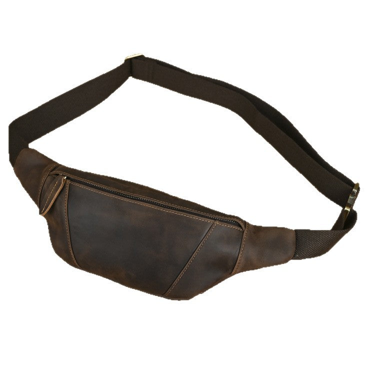 Men's Horse Leather Handmade First Layer Cowhide Genuine Korean Style Men's Bags