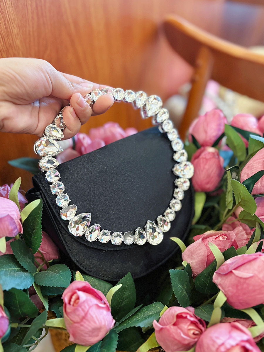 Dot Personality Dinner Elegant Heart-shaped Rhinestone Indie Sweet Cute Western Handbags