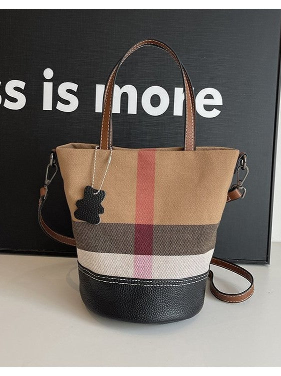 Women's Design Commuter Stitching Vegetable Basket Bucket Bags