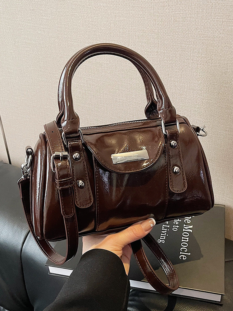 Women's Minority High-grade Oil Wax Leather Trendy Fashion Bags